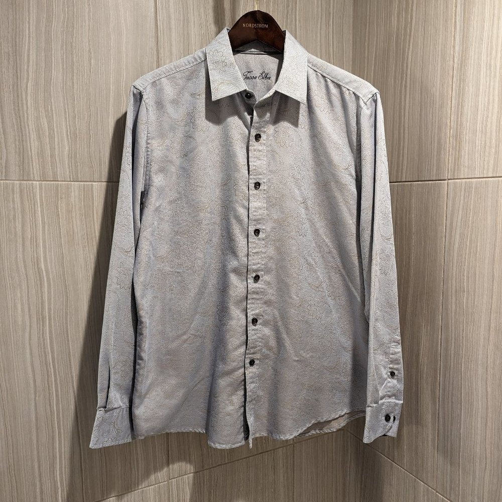 Tasso Elba Long Sleeve Floral Pattern Shirt